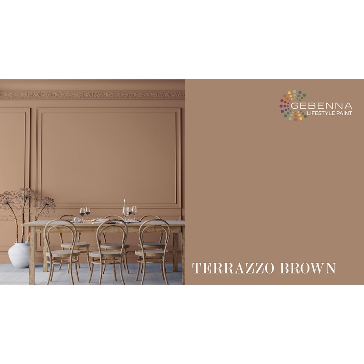 Gebenna Vægmaling: Terrazzo Brown 2,7 liter