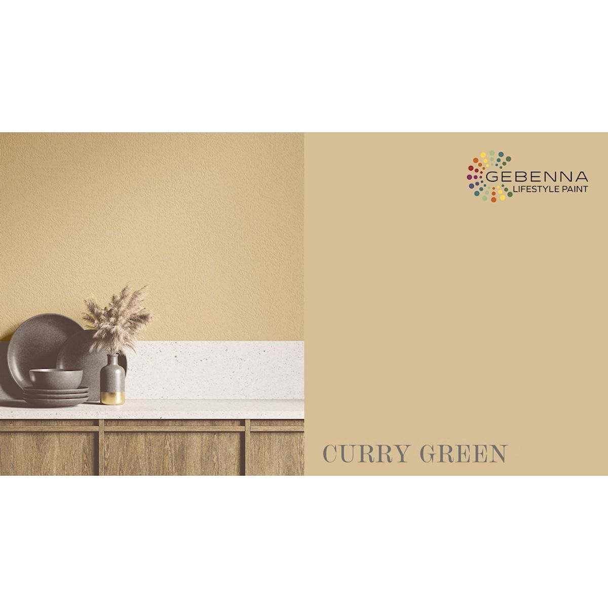 Gebenna Vægmaling: Curry Green 2,7 liter