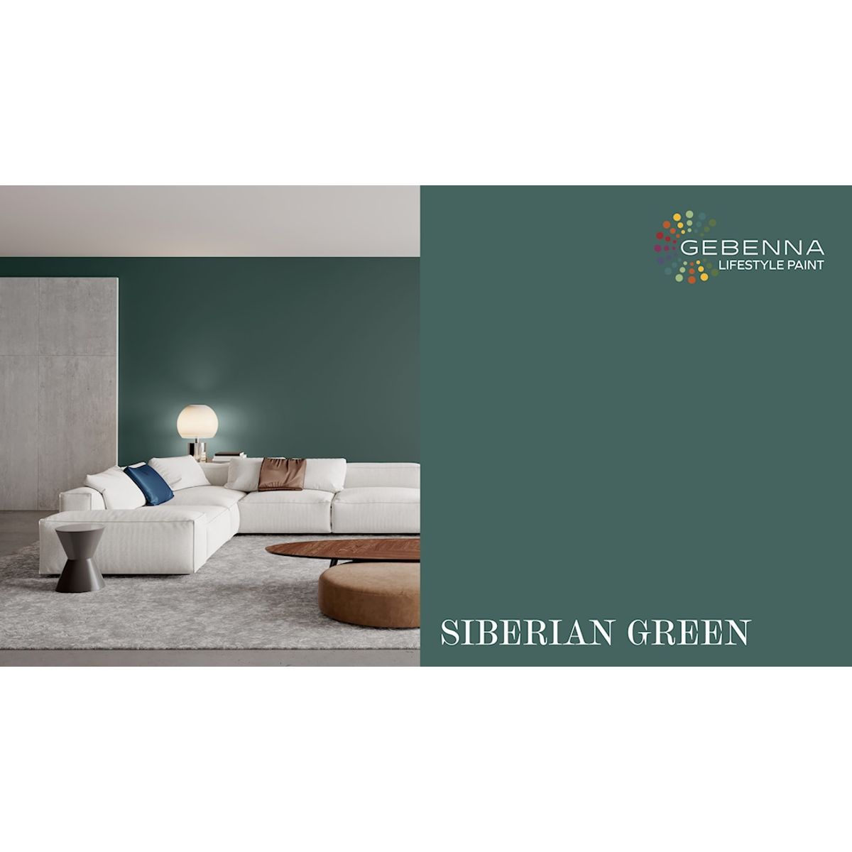 Gebanna Vægmaling: Siberian Green 2,7 liter