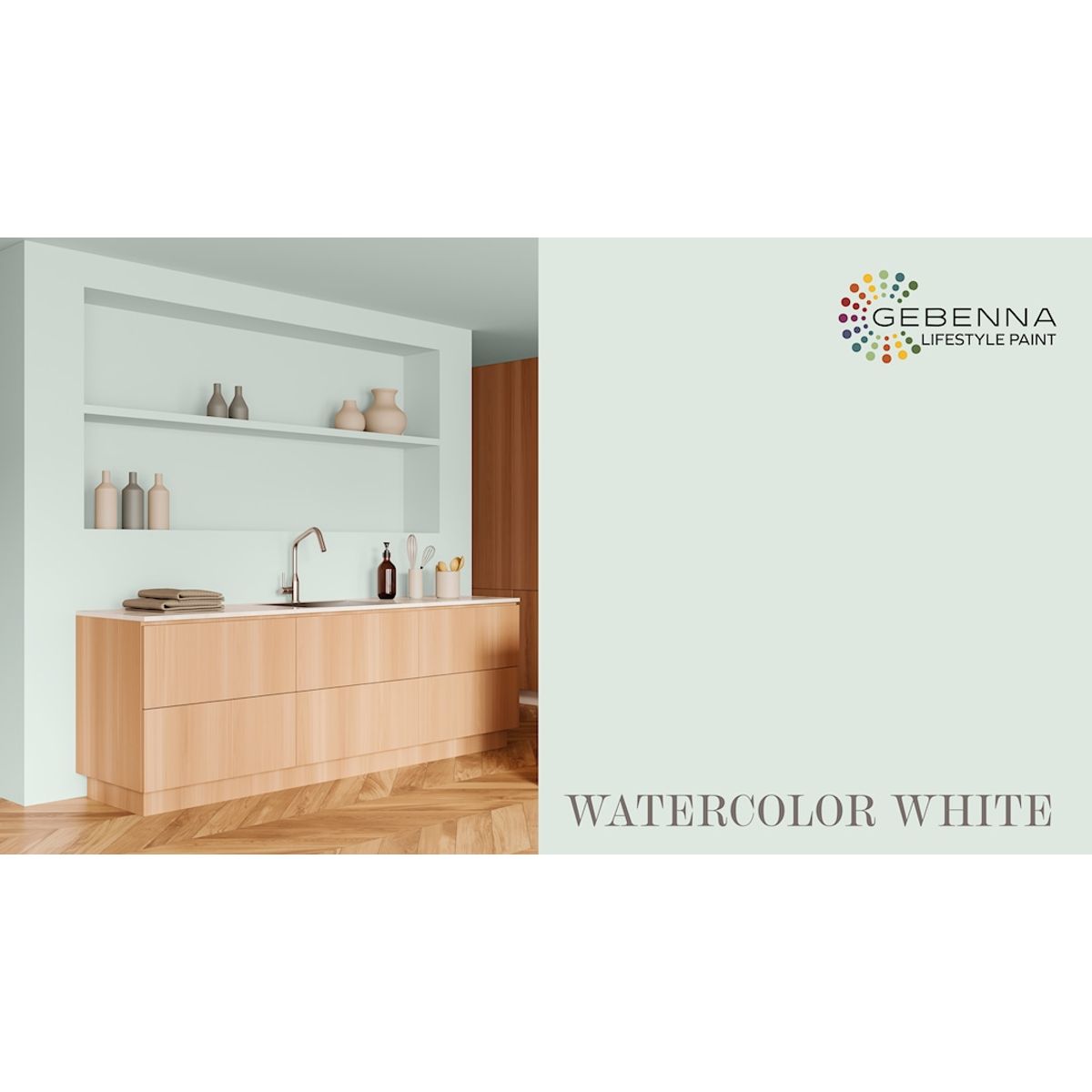 Gebenna Vægmaling: Watercolor White 9 liter