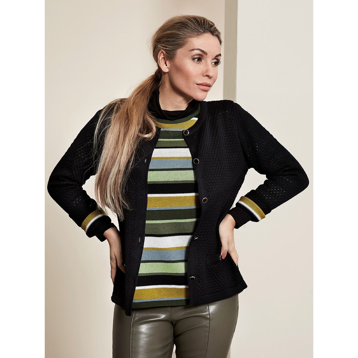 Skovhuus Kvinde Strik Cardigan Black XXL