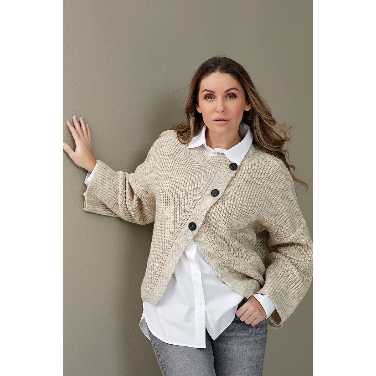 Skovhuus Kvinde Strik Cardigan Cream XL