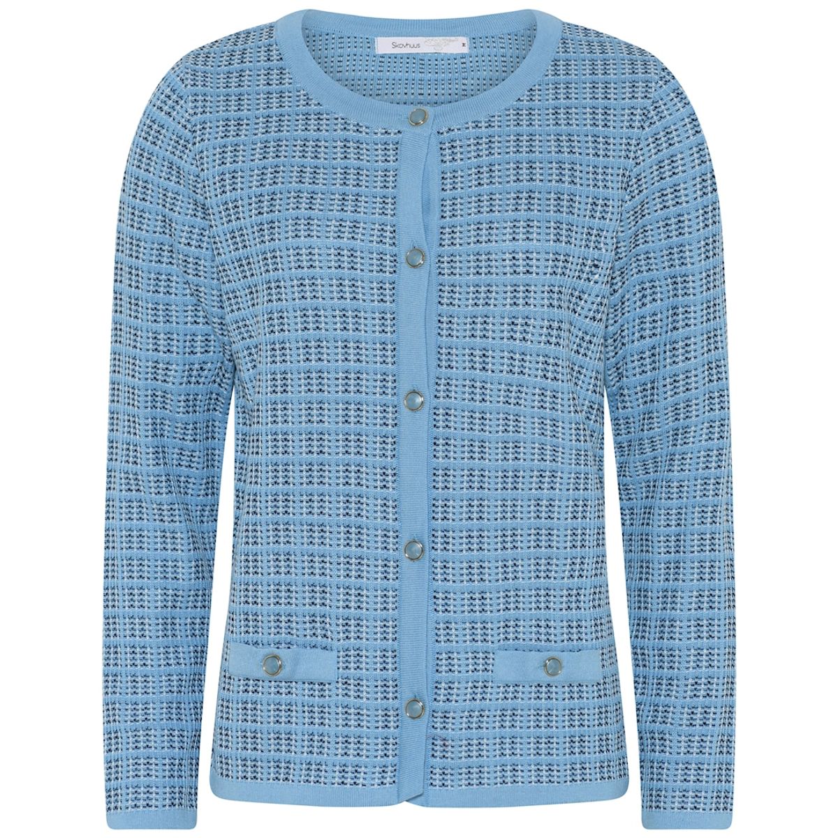 Skovhuus Kvinde Strik Cardigan Pool Blue XL