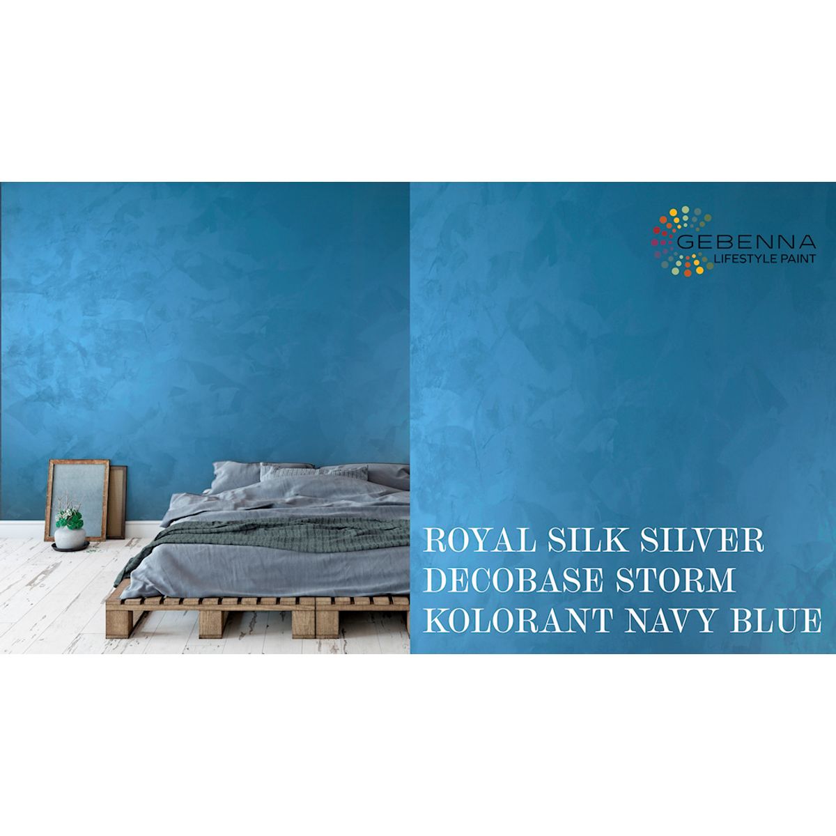 Royal Silk Silverbase + Decobase Storm + Kolorant Navy Blue (80ml)