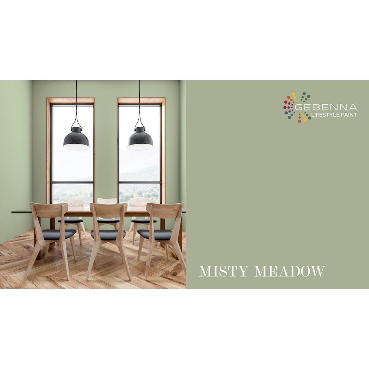 Gebenna Vægmaling: Misty Meadow Farveprøve