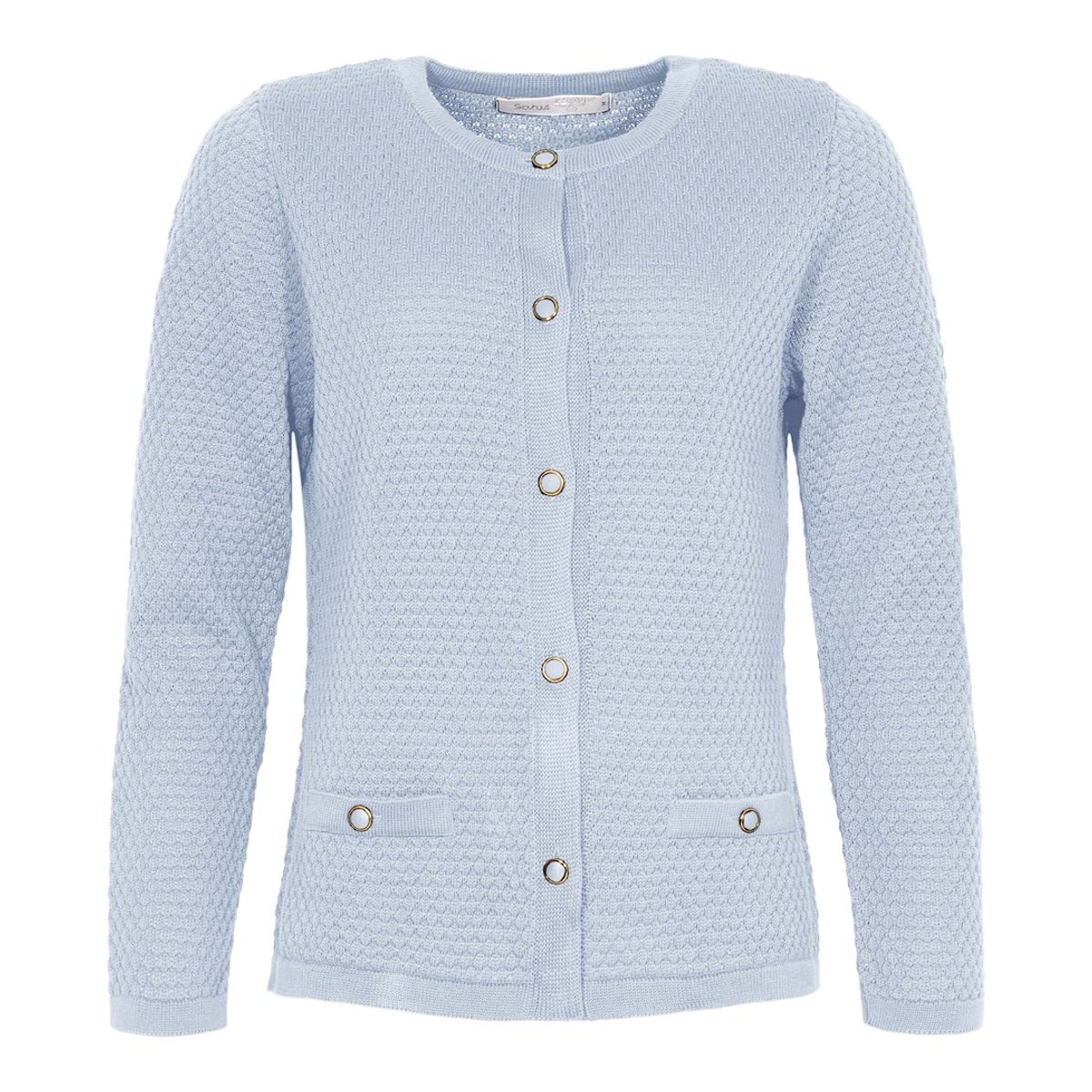 Skovhuus Kvinde Strik Cardigan Pale Blue L