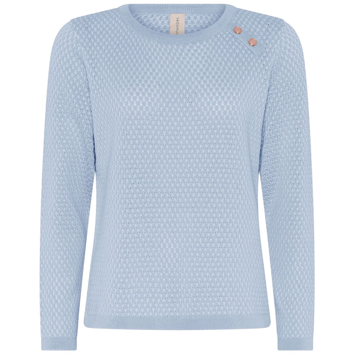 Skovhuus Kvinde Striktrøje Light Blue XXL