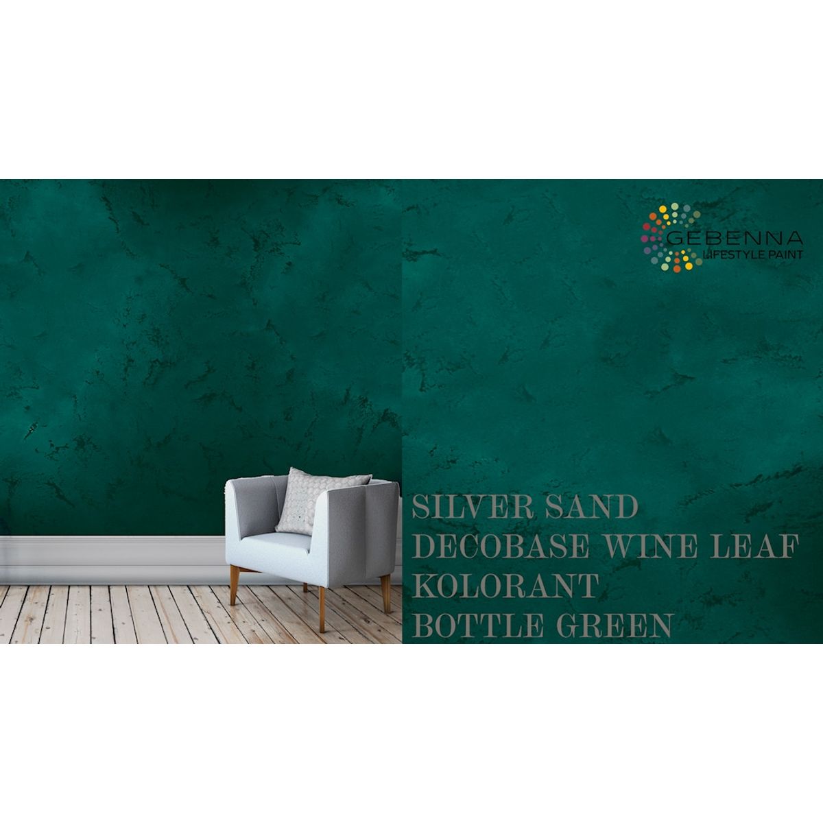 Silver Sand + Decobase Wine Leaf + Kolorant Bottle Green