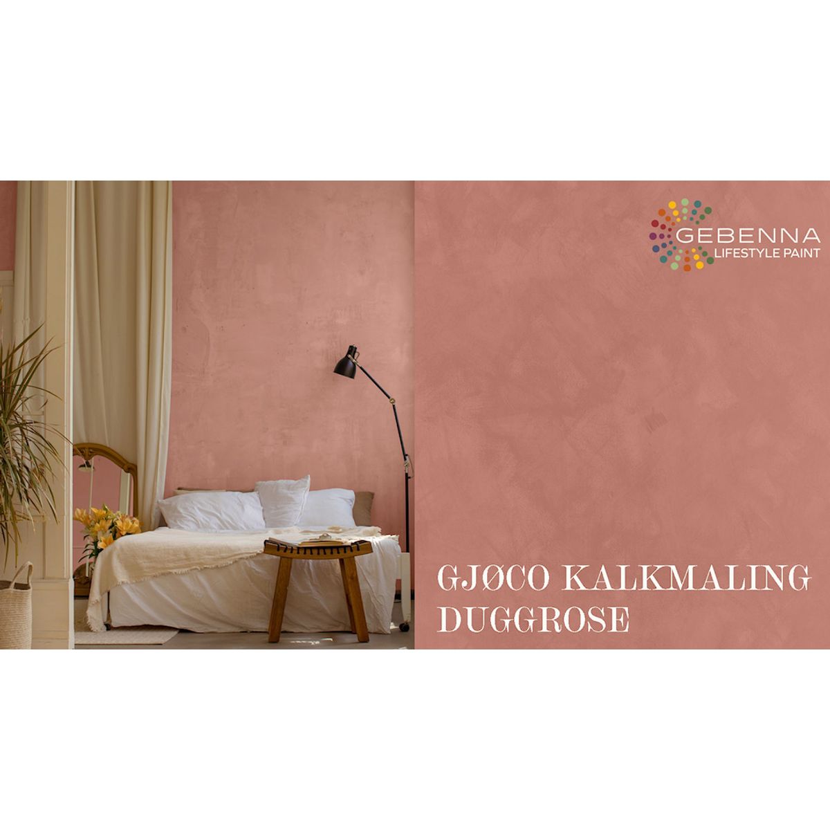 Kalkmaling 406 Duggrose 0,68 l