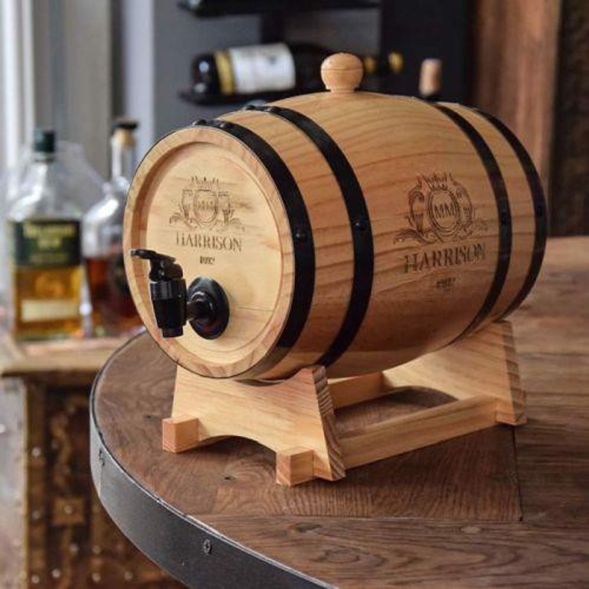 MM - Wooden Barrel Dispenser - 3L