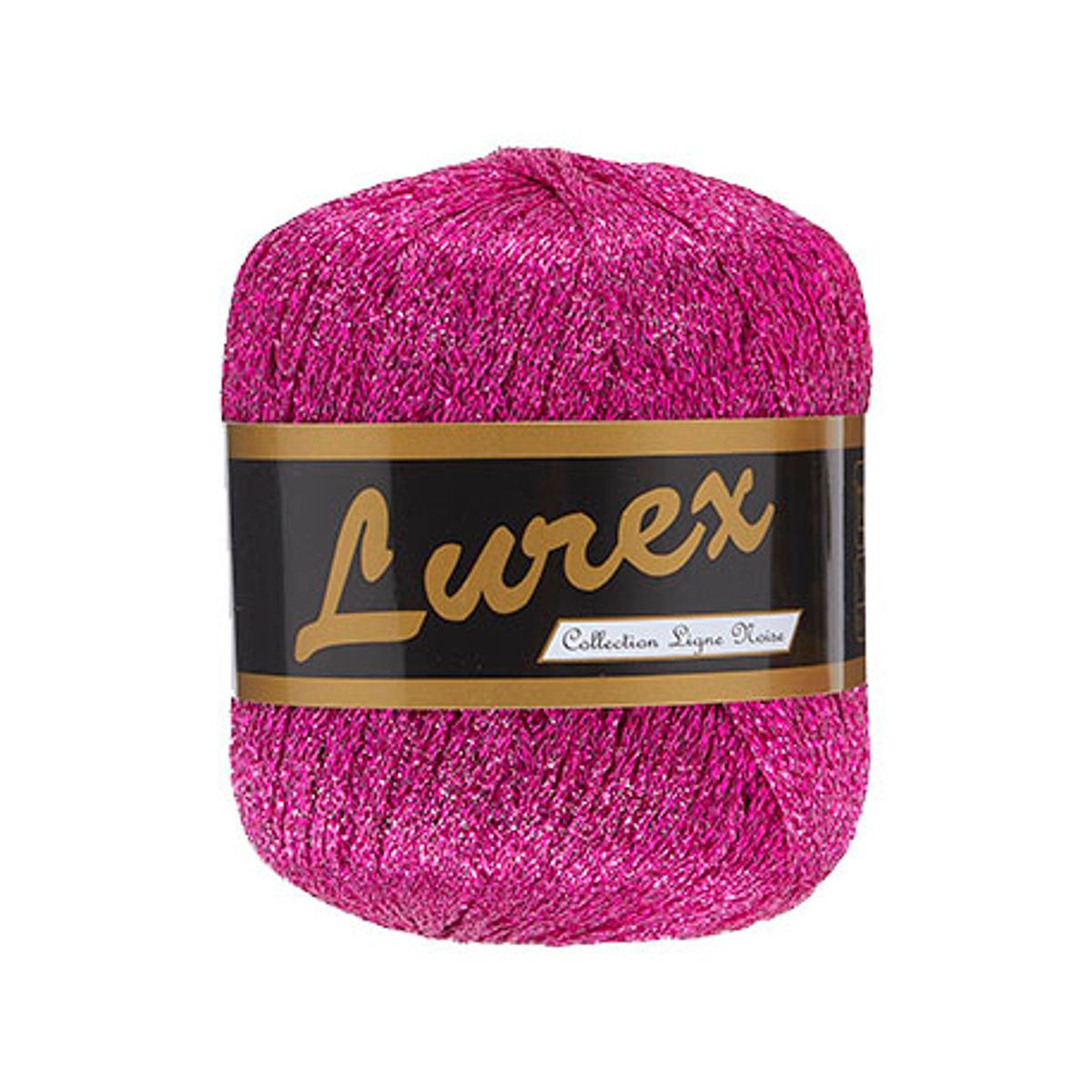 Lurex glimmergarn, pink, 25 g, nr. 10