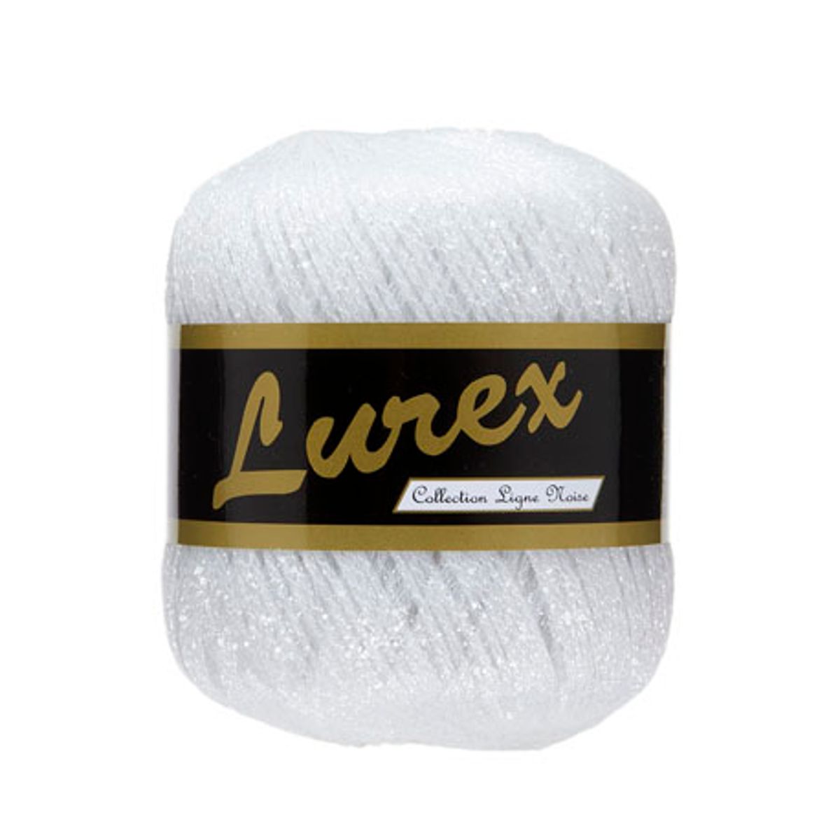 Lurex glimmergarn, hvid, 25 g, nr. 21