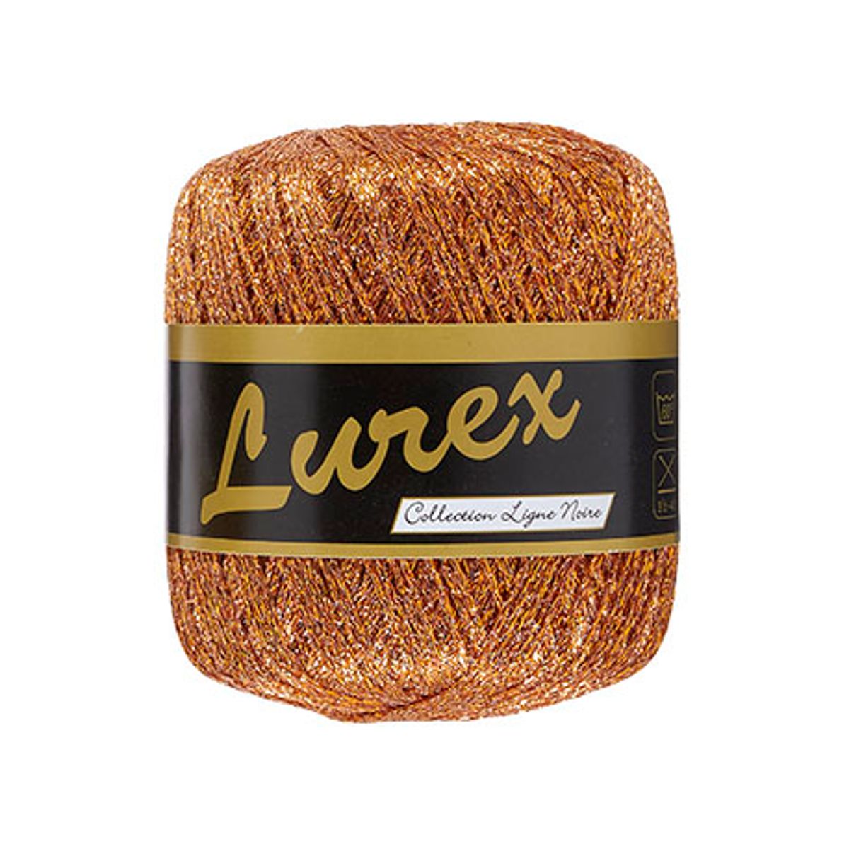 Lurex glimmergarn, mørk guld, 25 g, nr. 3