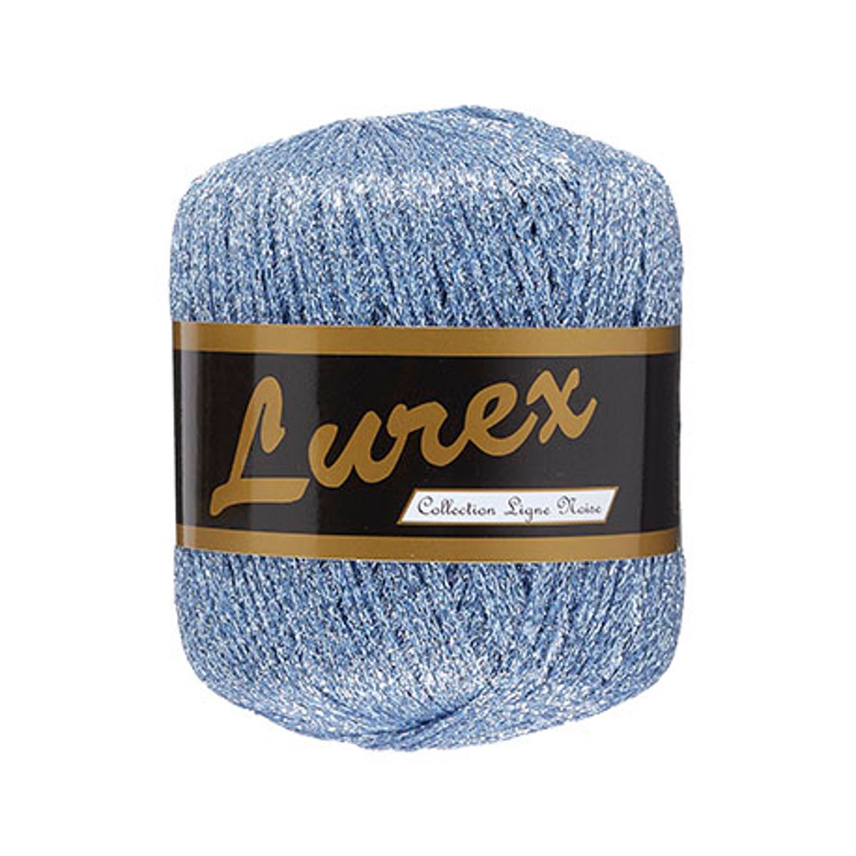 Lurex glimmergarn, lys blå, 25 g, nr. 4