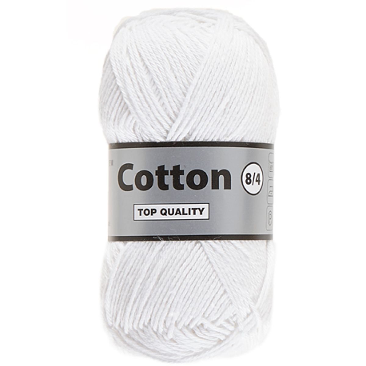 Lammy cotton 8/4, hvid, 50 g, nr. 5