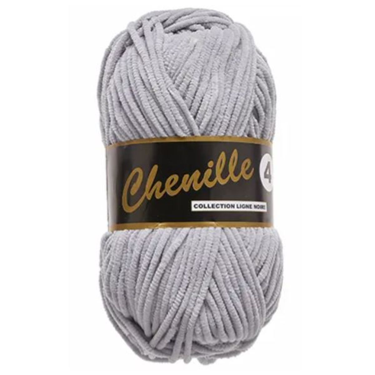 Chenille 4, lysegrå, 50 g, nr. 38