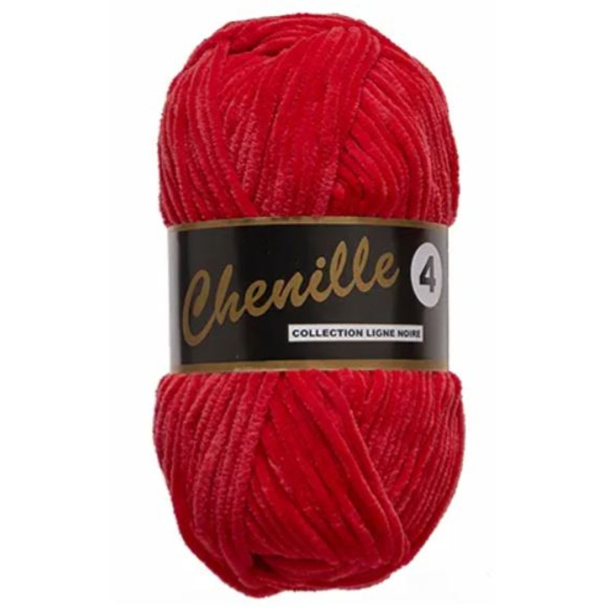 Chenille 4, rød, 50 g, nr. 43