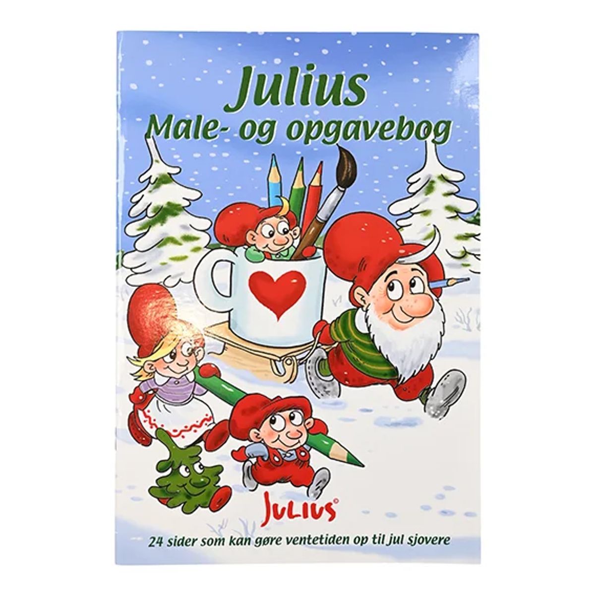 Julius' Male- og Opgavebog, 24 sider