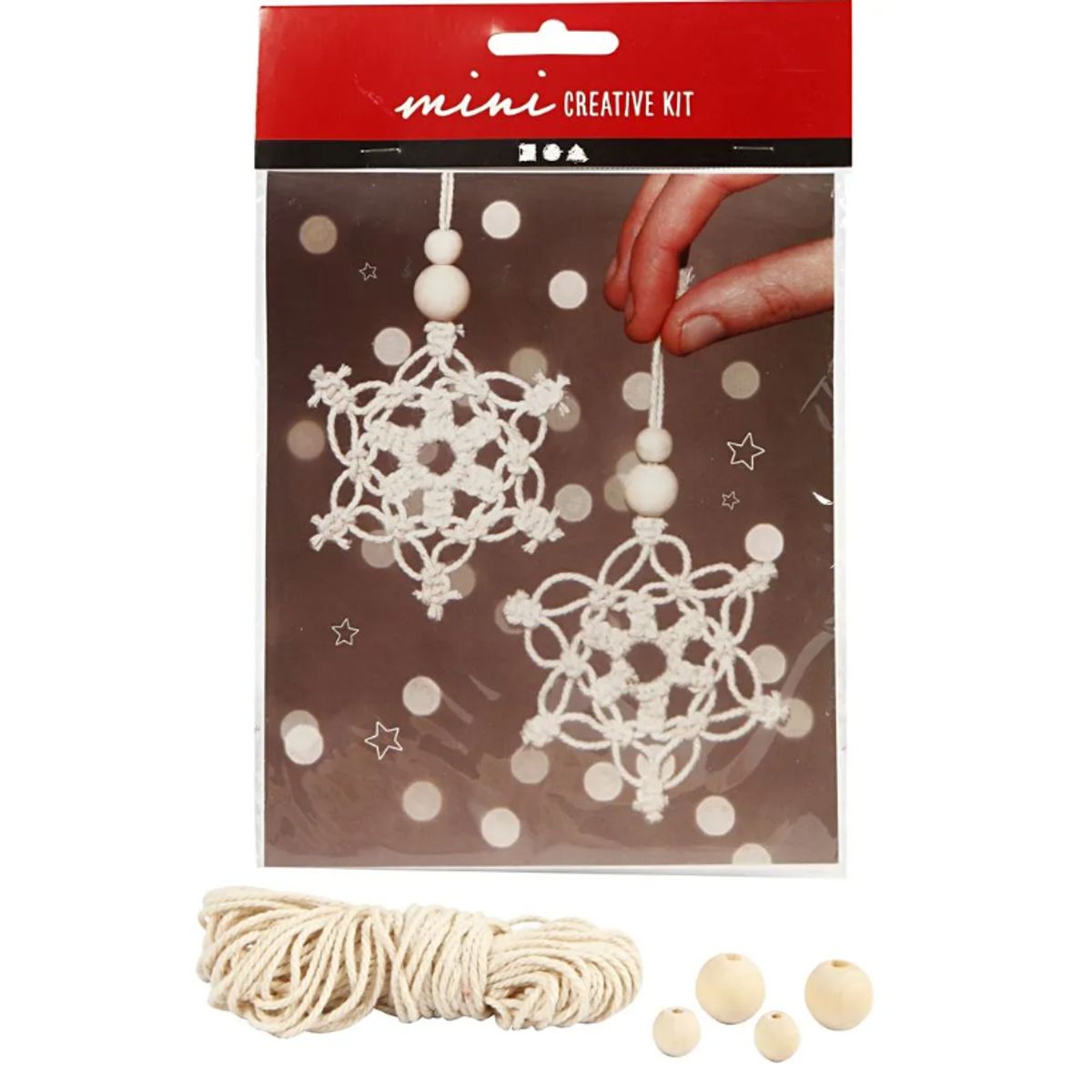 Mini DIY-kit, Macramé iskrystal, H: 10 cm