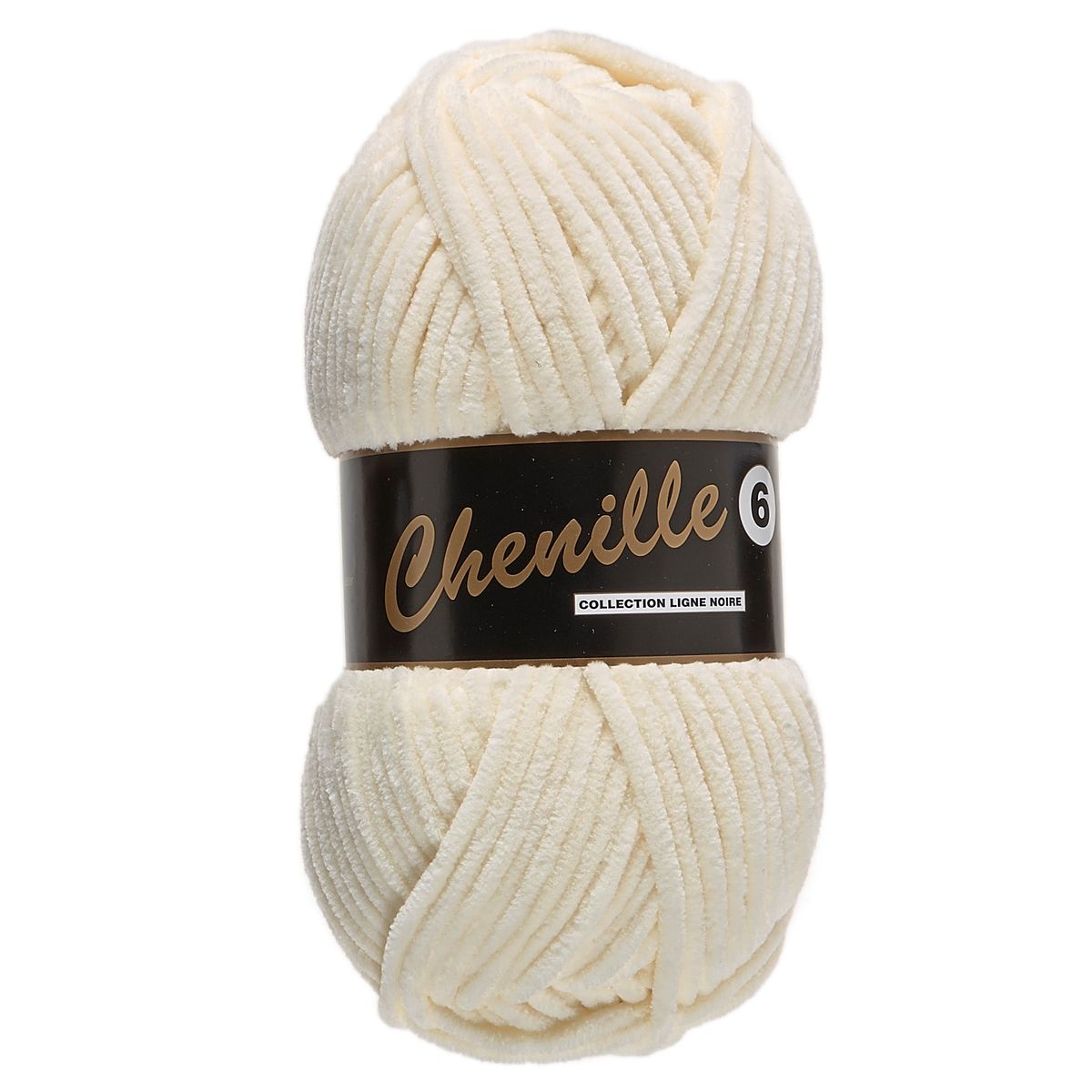 Chenille 6, råhvid, 100 g, nr. 16