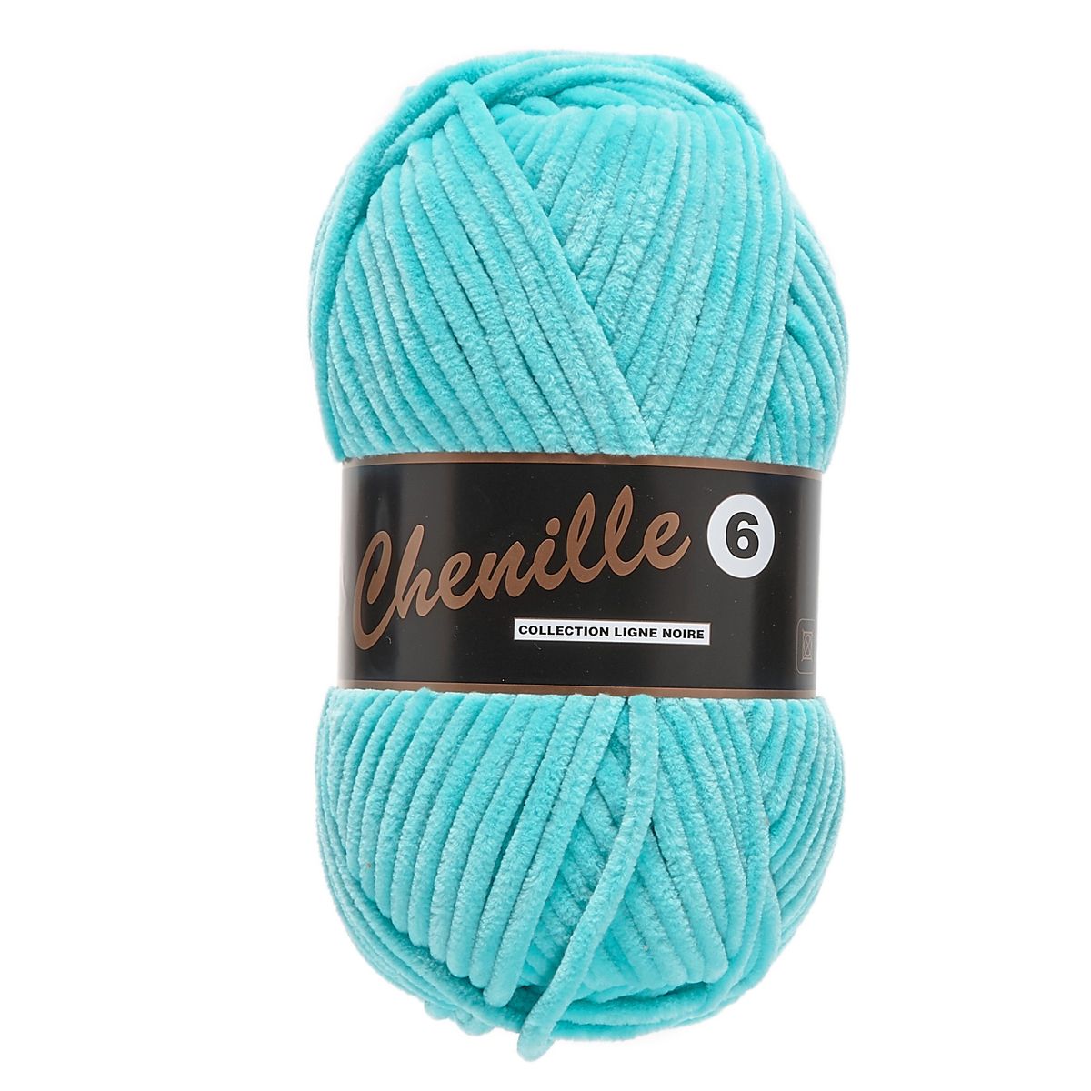 Chenille 6, lys turkis, 100 g, nr. 47