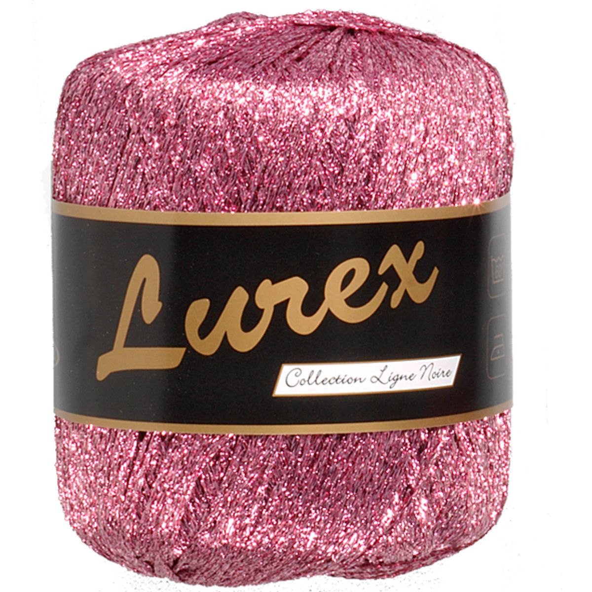 Lurex glimmergarn, rosa, 25 g, nr. 9