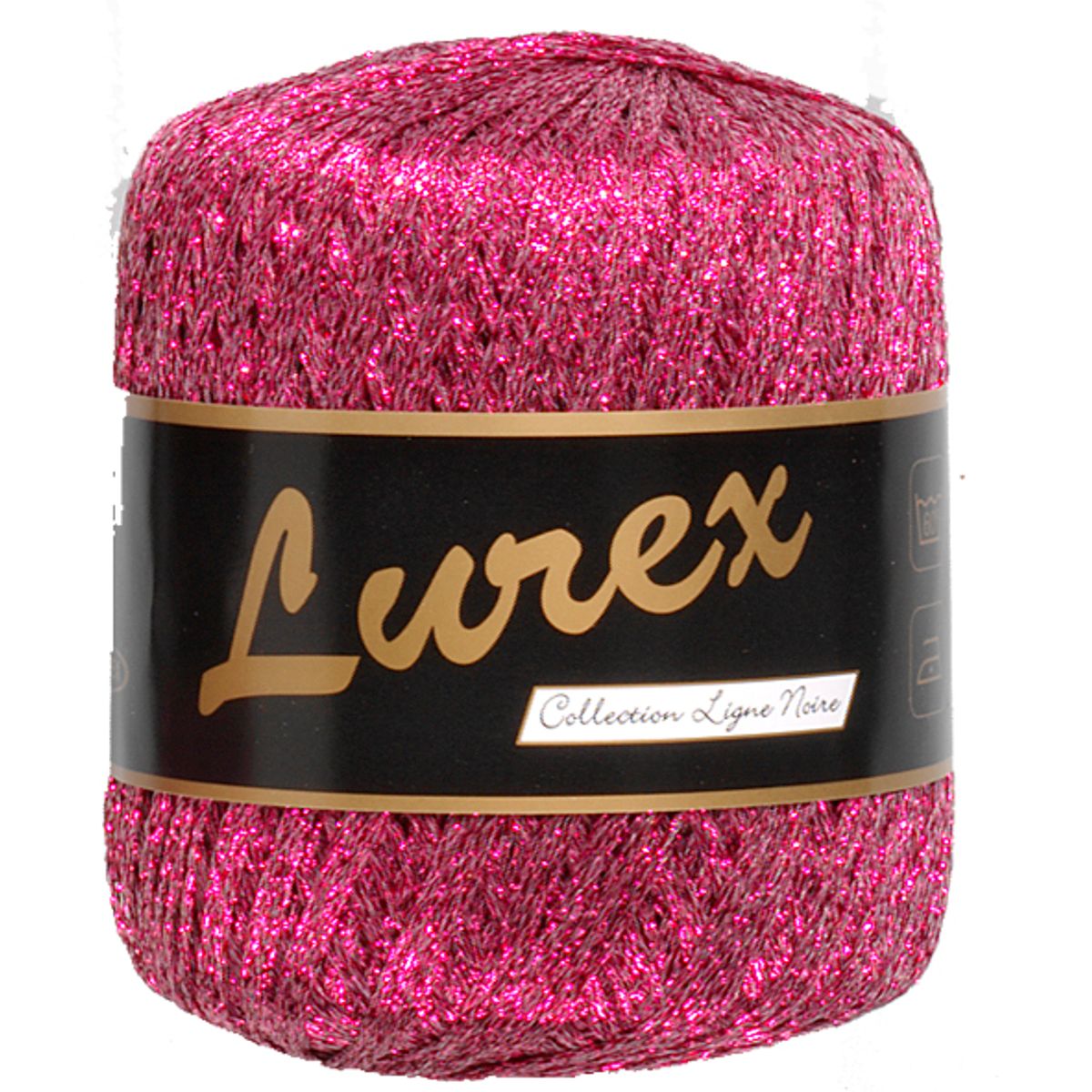 Lurex glimmergarn, hot pink, 25 g, nr. 11