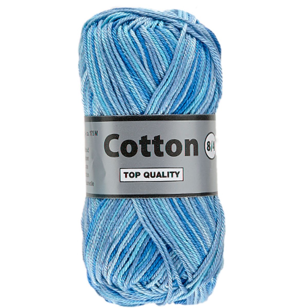 Lammy cotton 8/4, multifarvet, blå farver, 50 g, nr. 623