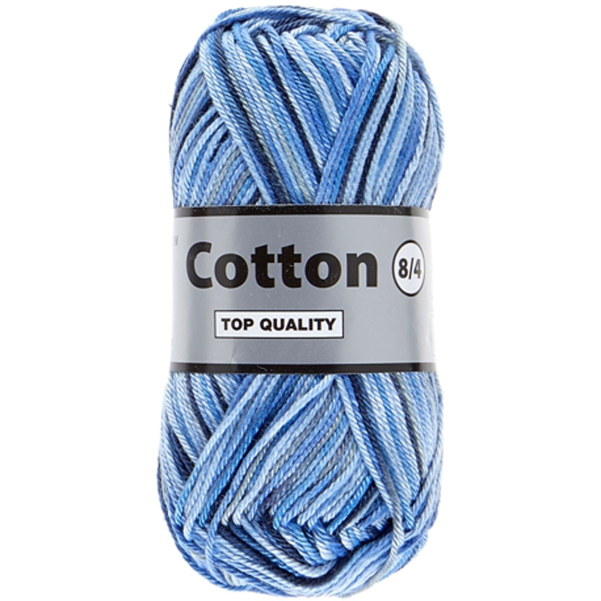 Lammy cotton 8/4, multifarvet, blå og mørkeblå farver, 50 g, nr. 624