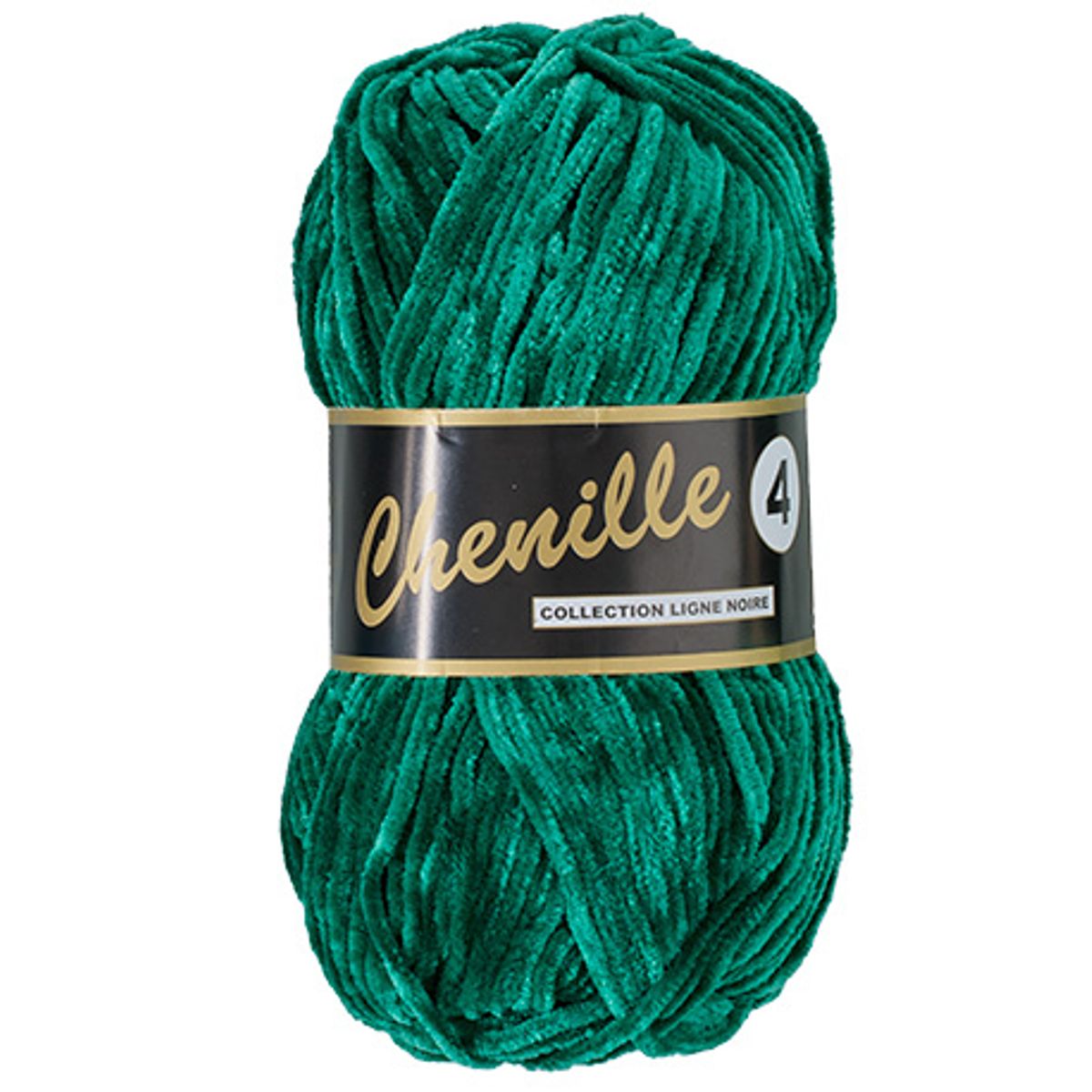 Chenille 4, mørk grøn, 50 g, nr. 72