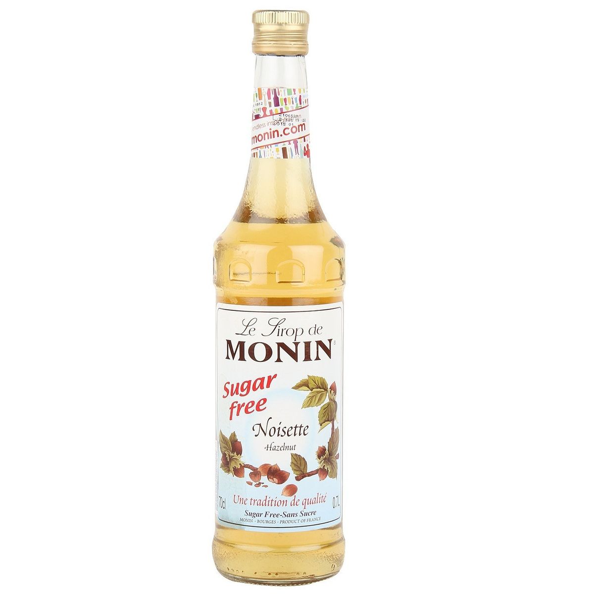 Monin Hasselnød Sukkerfri Sirup - 70 cl.