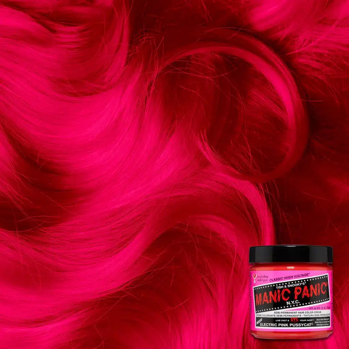 Manic Panic Semi-Permanent Hårfarve Pussycat Pink 118ML