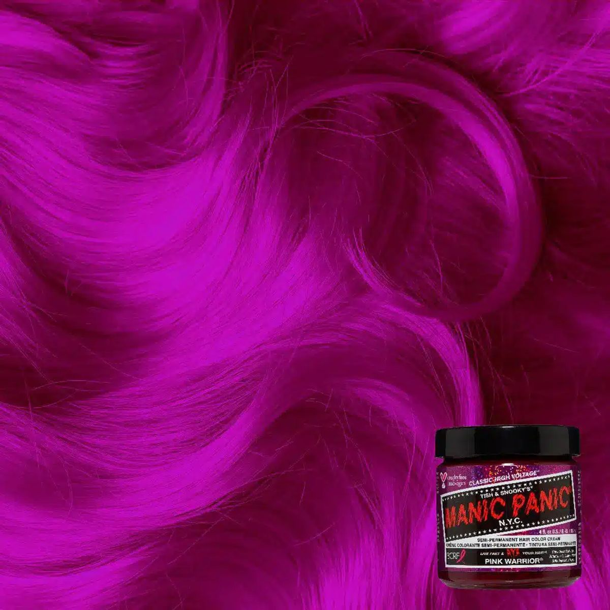 Manic Panic Semi-Permanent Hårfarve Pink Warrior 118ML