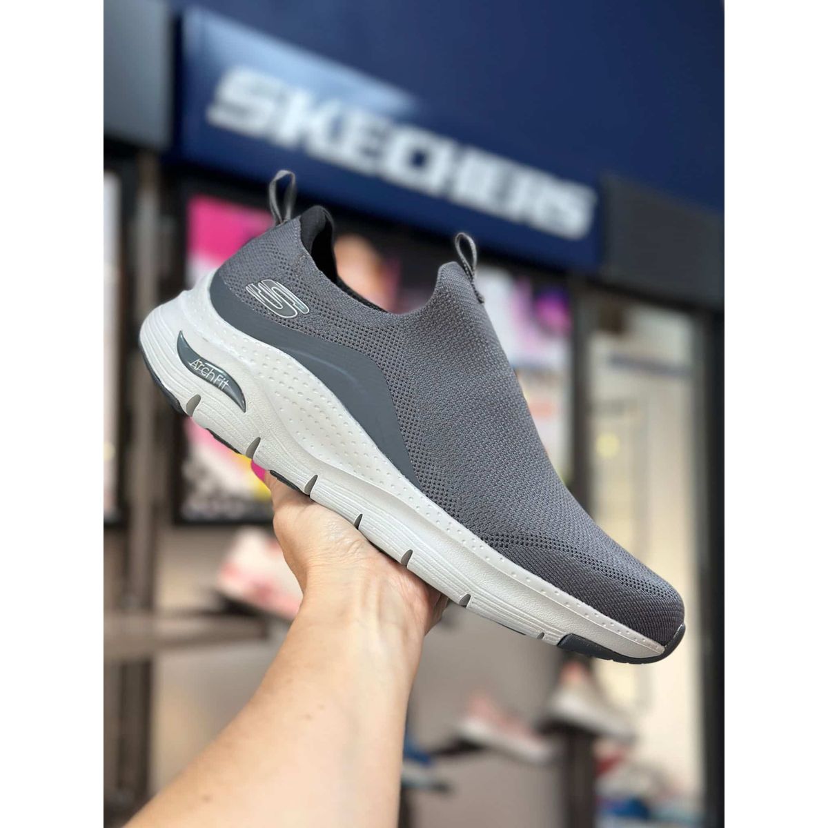 Skechers Arch Fit - Slip in- Ascension- Charcoal 45