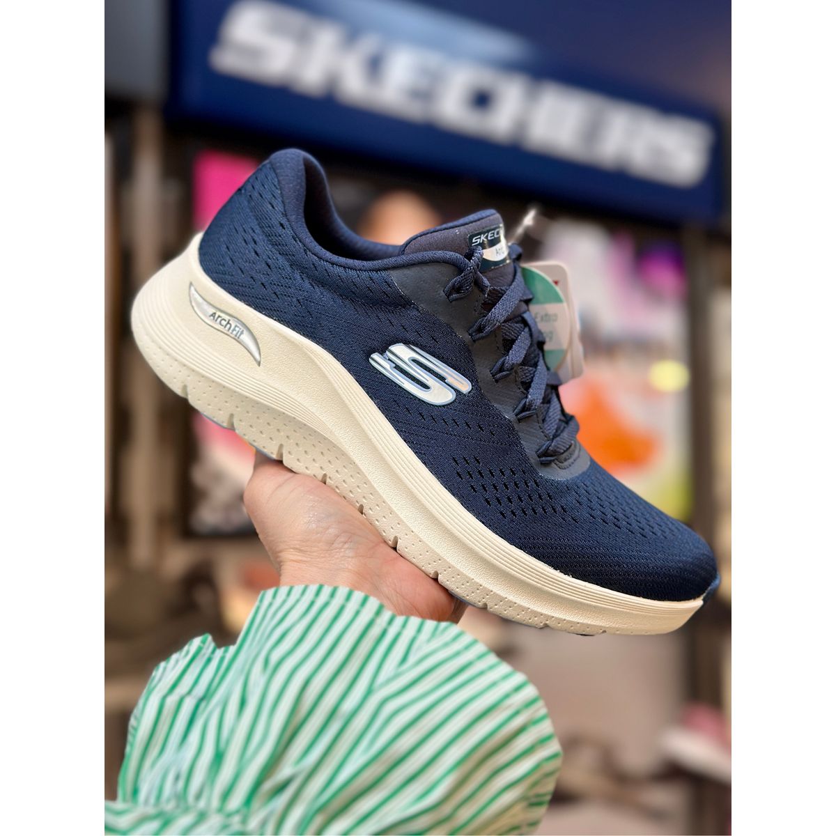 Skechers, Dame, Arch Fit - Big League Navy 36