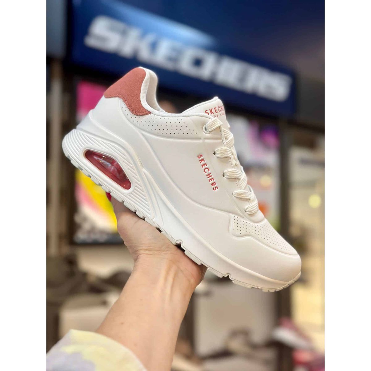 Skechers, Dame, Sneaker, Uno - Pop Back - White 39