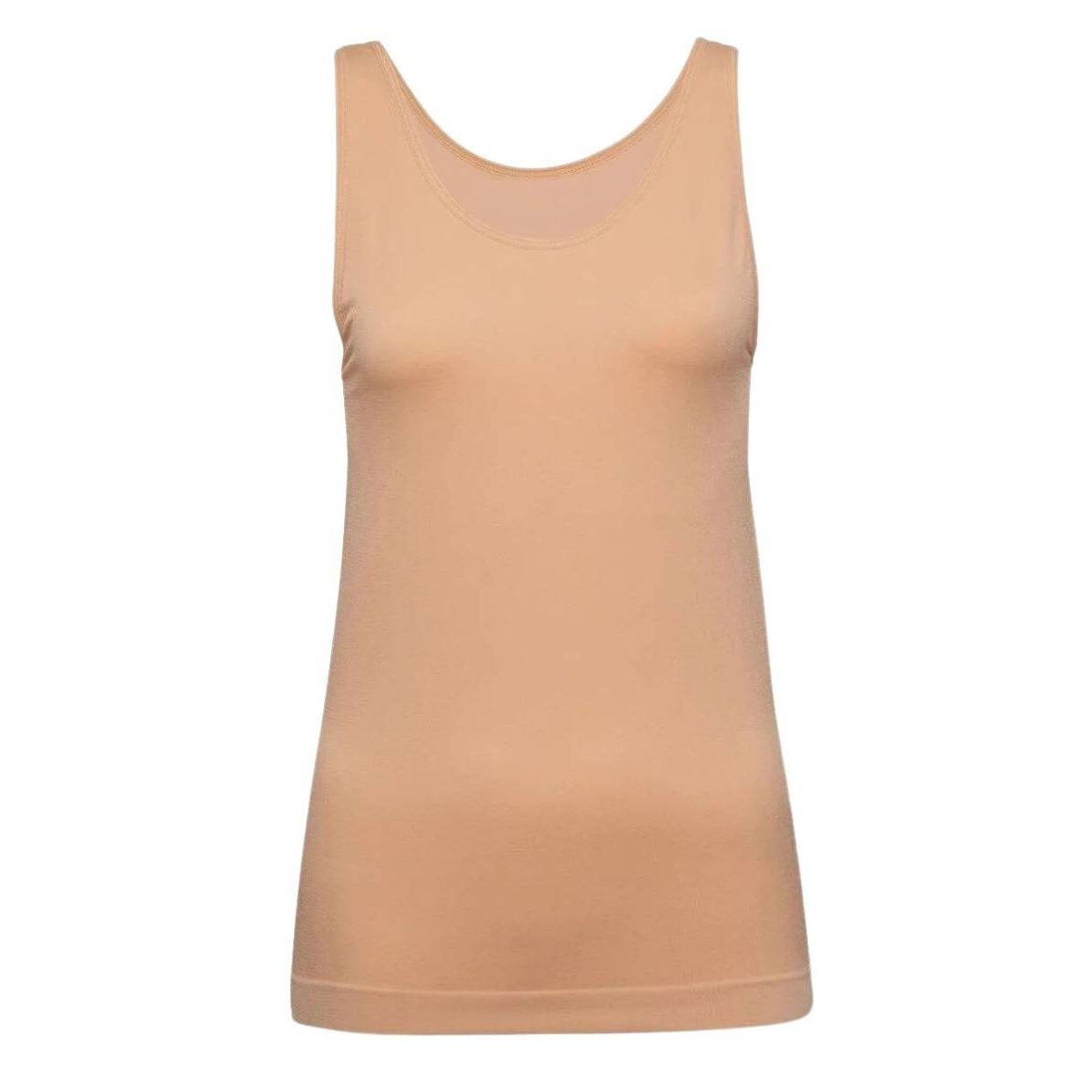 Decoy top med brede stropper, dame, nude, str. medium