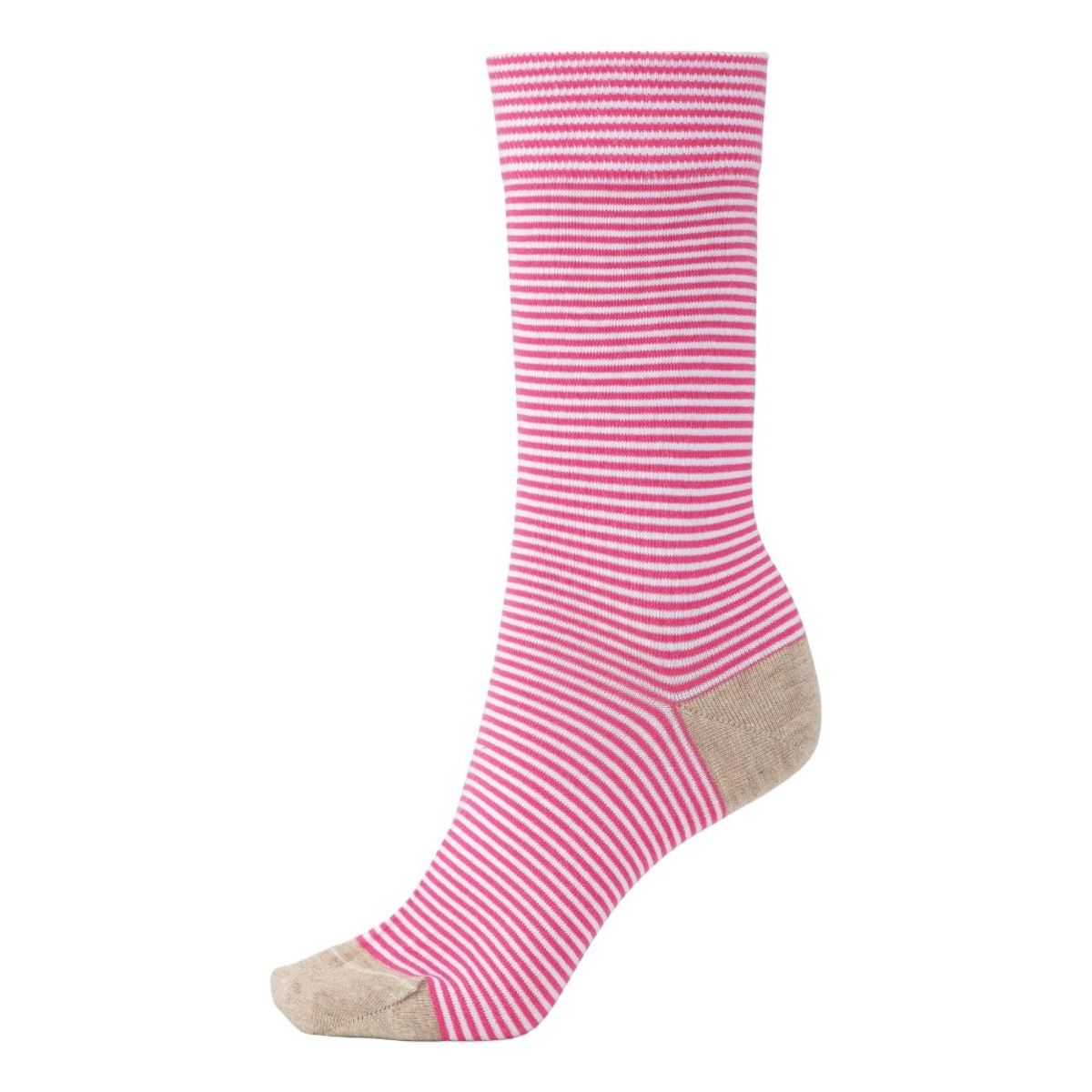 Bomulds Strømpe fra CPH Sock Company - Pink Striber str. 36-39