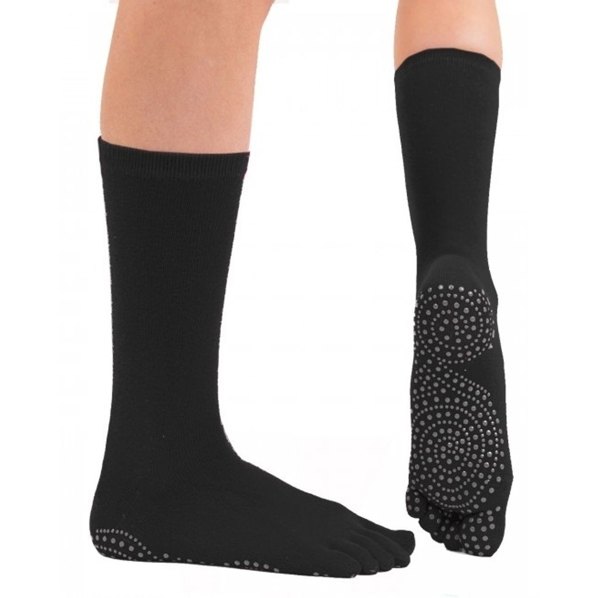 ToeToe Yoga & Pilates Mid-Calf Anti-Slip Strømper Str. 36-39