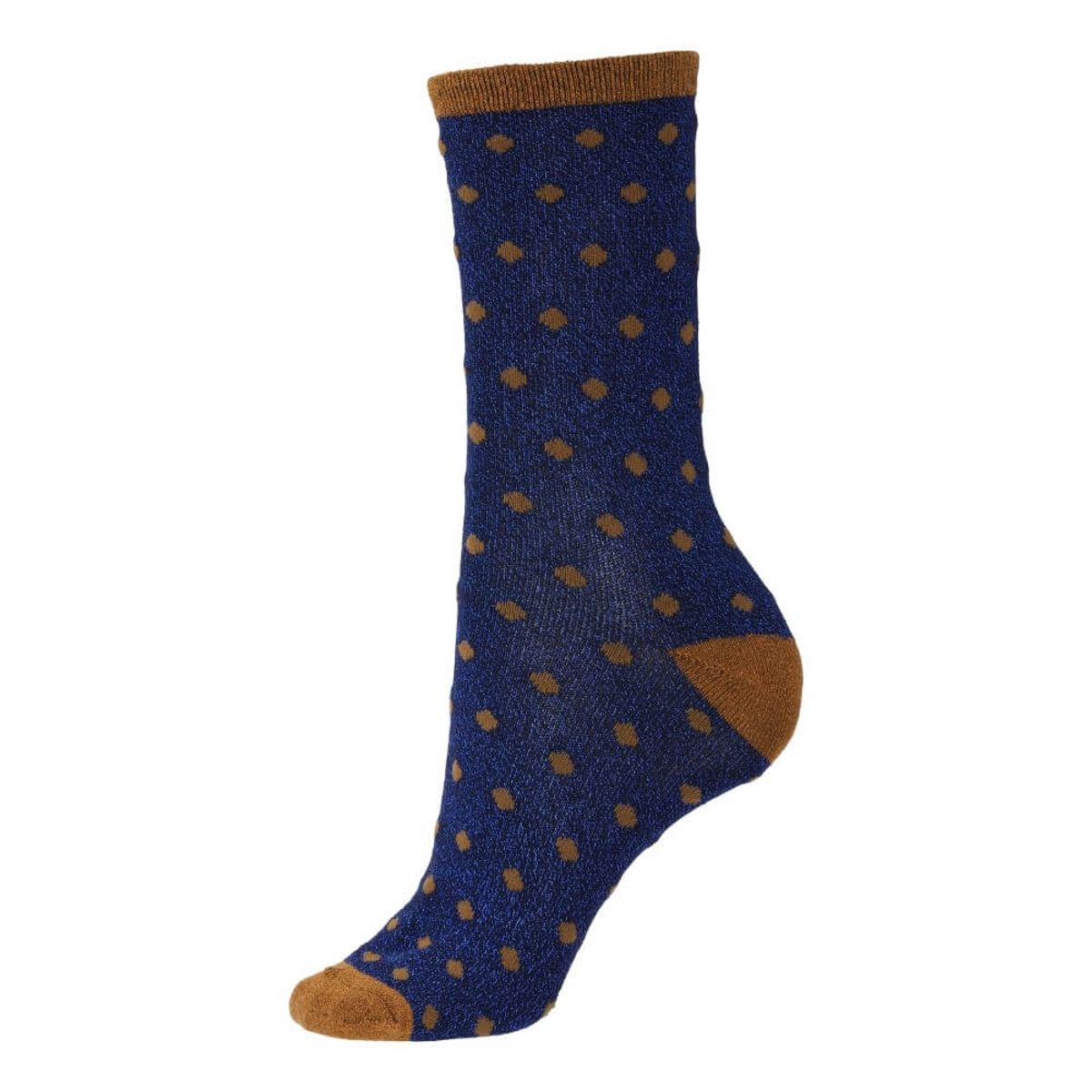 Socks CPH glimmer strømper med prikker, navy, str. 36-40