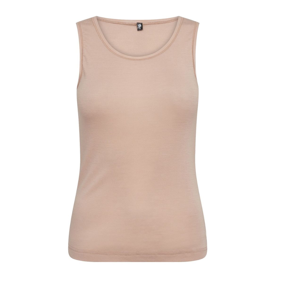 Tank top i 100% uld til kvinder, beige, str. medium