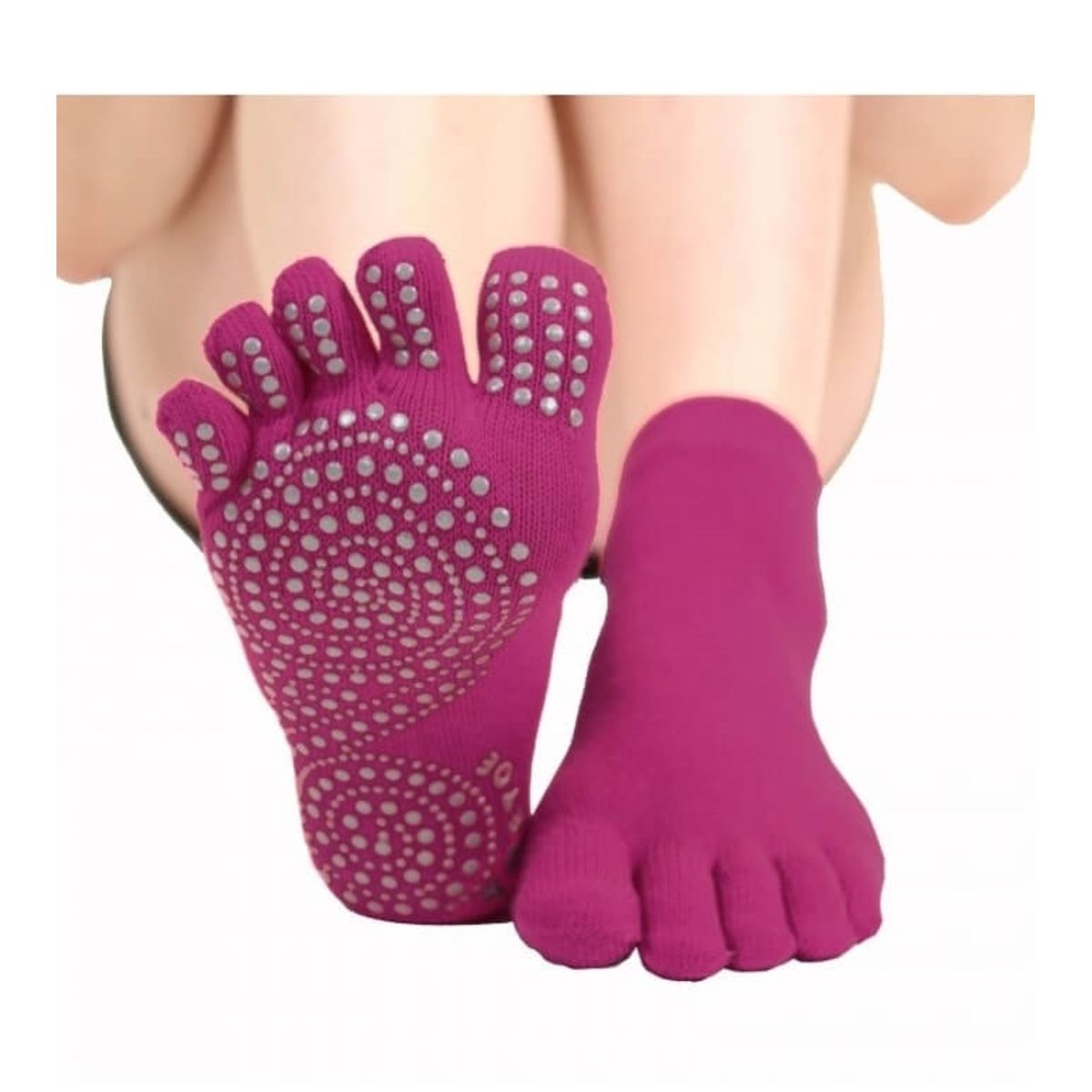 Skridsikre Tåstømper ToeToe Yoga & Pilates Trainer Pink Str. 35-38