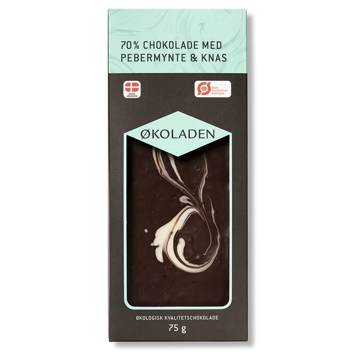 70% Chokolade Med Pebermynte &amp; Knas