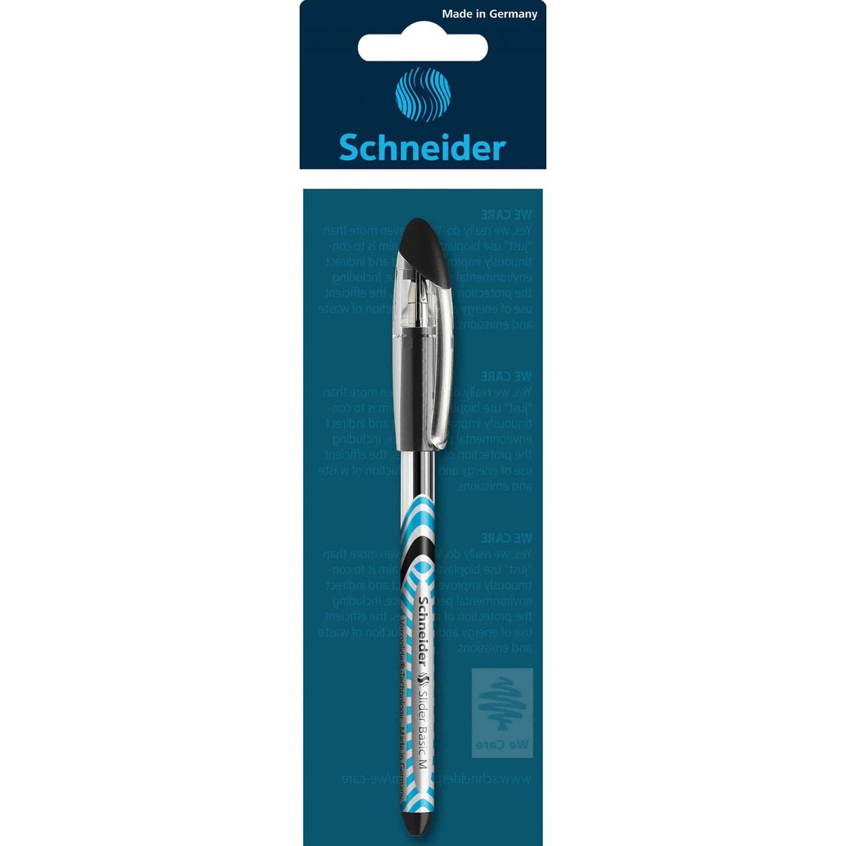 Pen SCHNEIDER Slider Basic, M, vedhæng, sort,.