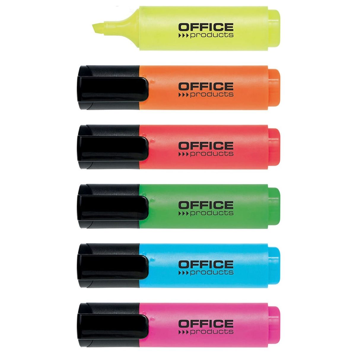 Highlighter OFFICE PRODUCTS, 2-5 mm, 6 stk., assorterede farver 1 PA