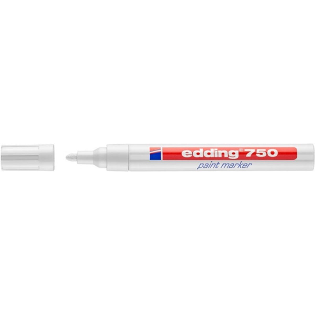 Marker paint e-750 EDDING, 2-4mm, hvid, 10 stk.