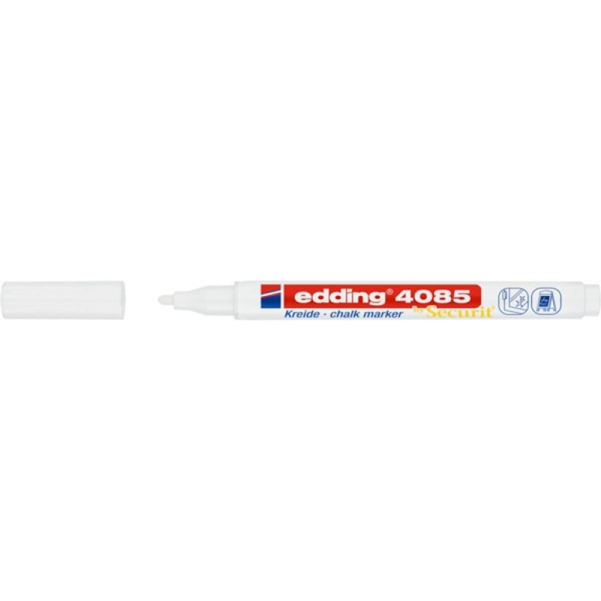 Kridtmarker E-4085 EDDING, 1-2mm, hvid, 10 stk.