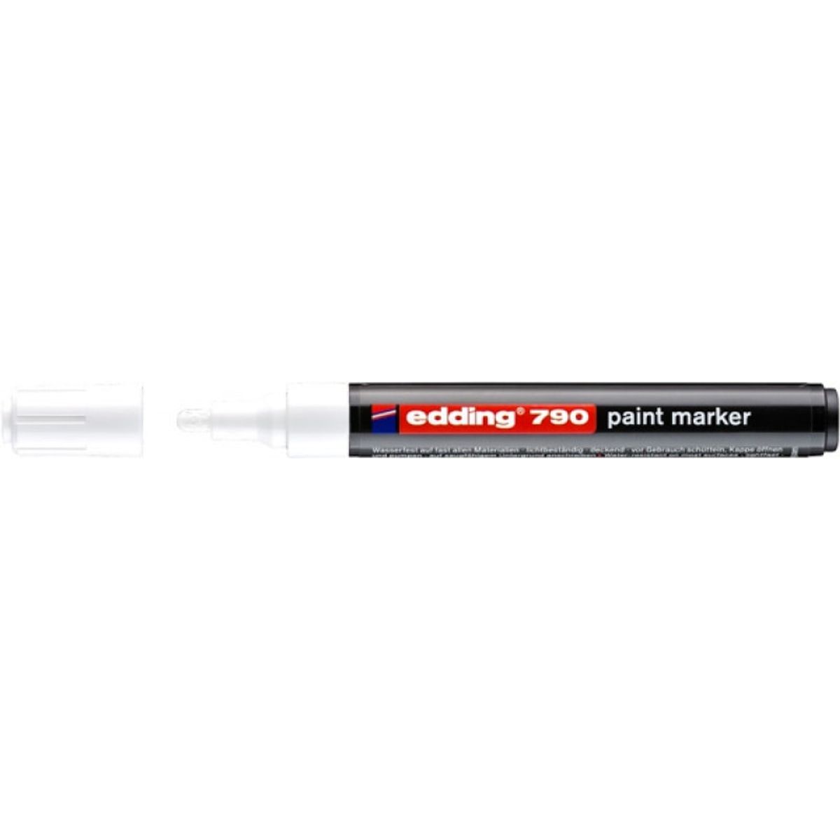 Edding e-790 markeringsmaling, hvid, 2-3mm, 10 stk.