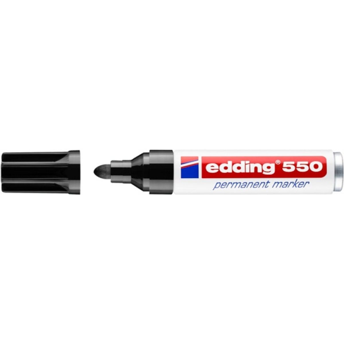 Permanent marker e-550 EDDING, 3-4mm, sort, 10 stk.