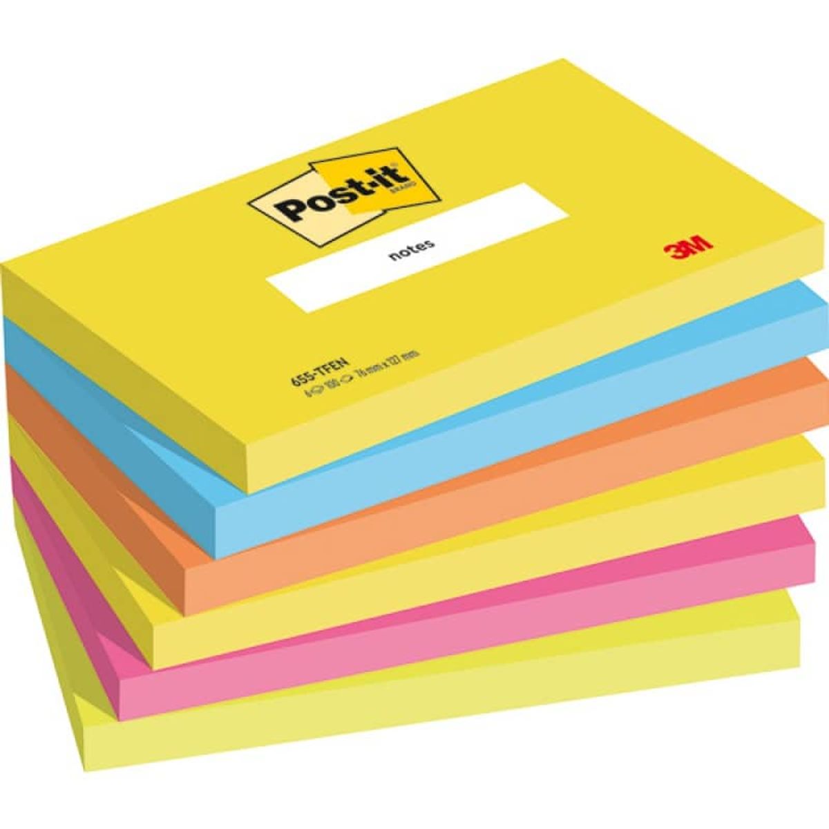 Sticky notes Post-it®, ENERGETIC, 76x127mm, 6x100 ark.